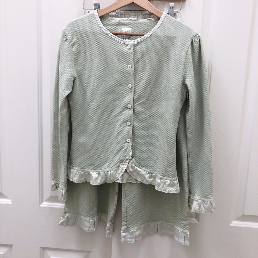 Calispia Super Soft Two Piece Pajama Set lined in satin